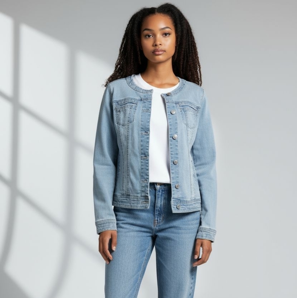 Chambrai Los Angeles Blue Jean Denim Jacket Size Small
